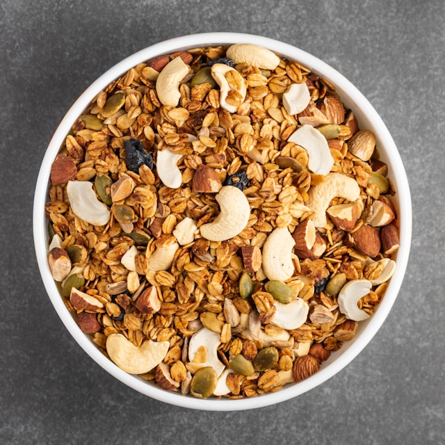 does fiber break a fast? bowl of nuts.