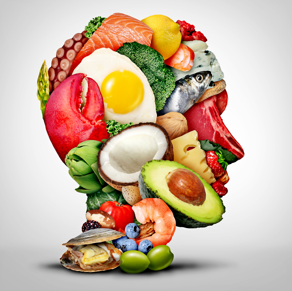 head made out of food items for covid-19