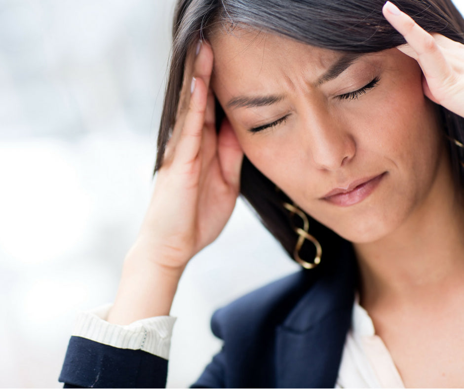 woman having a head pain