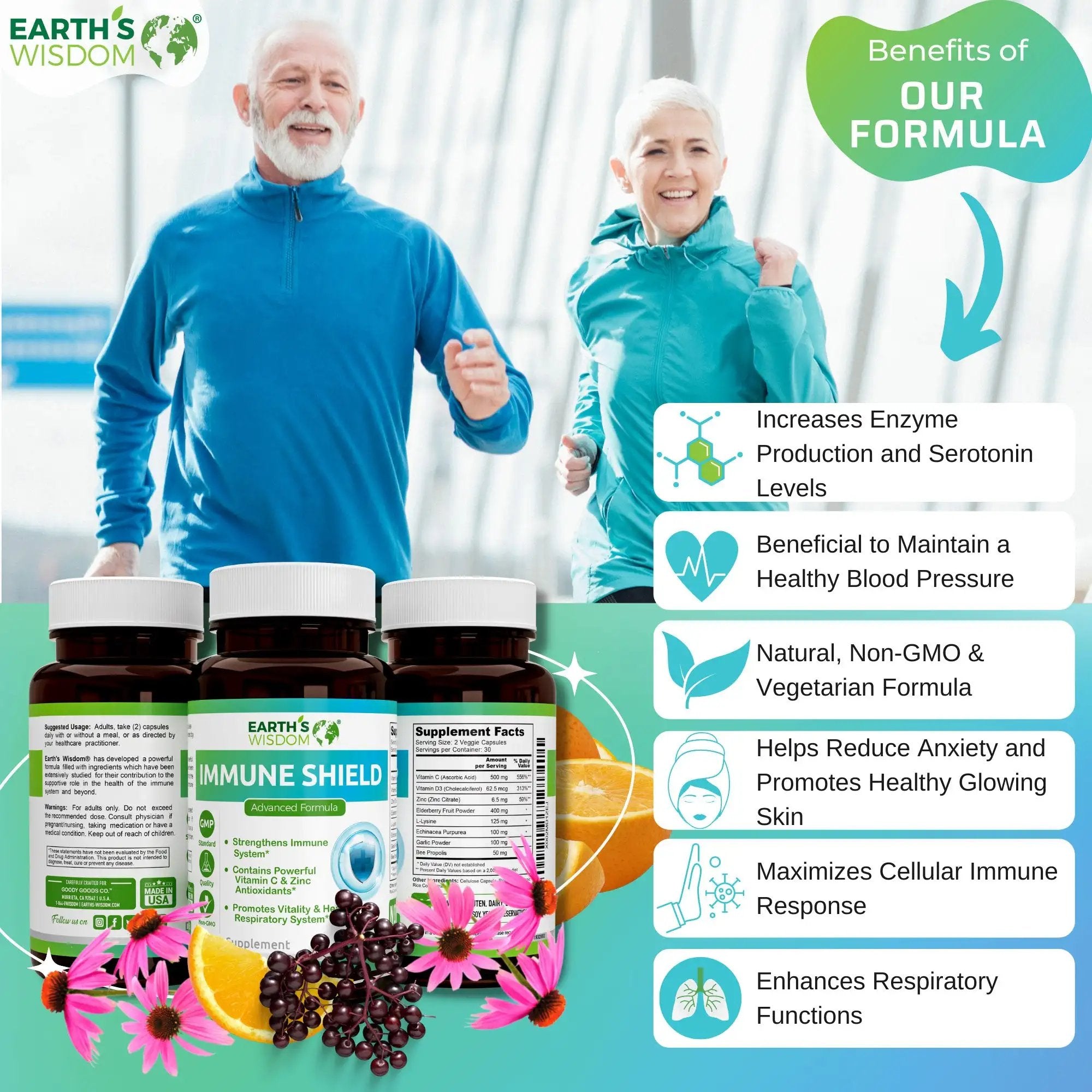 Benefits of our Immune Shield formula. 